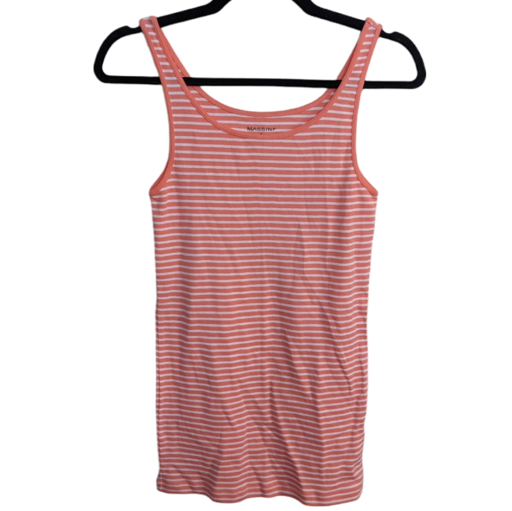 Massini 100% Cotton Striped Tank Top Size S